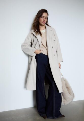 Trenchcoat med Soft Touch-yta
