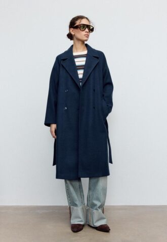 Trenchcoat med Soft Touch-yta
