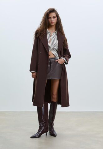 Trenchcoat med Soft Touch-yta