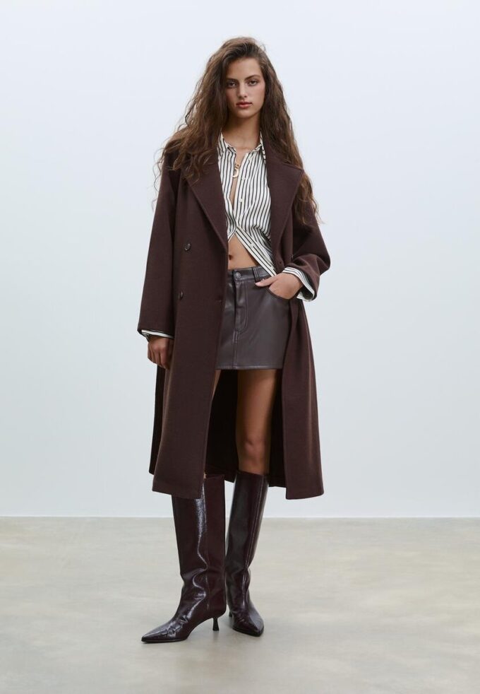 Trenchcoat med Soft Touch-yta Trenchcoat med Soft Touch-yta