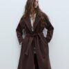 Trenchcoat med Soft Touch-yta Trenchcoat med Soft Touch-yta