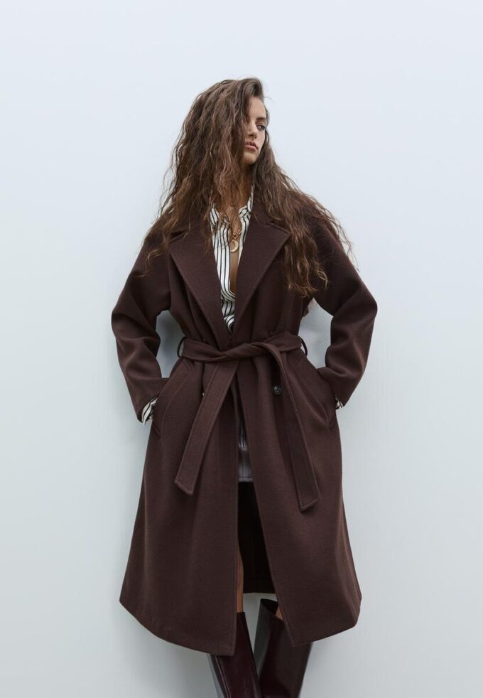 Trenchcoat med Soft Touch-yta Trenchcoat med Soft Touch-yta