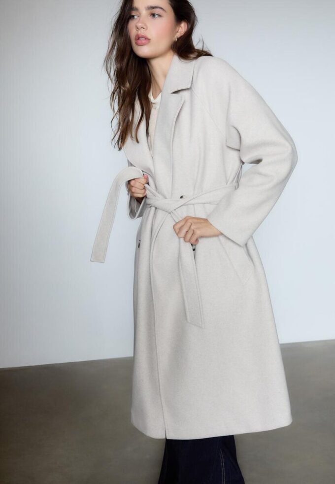 Trenchcoat med Soft Touch-yta Trenchcoat med Soft Touch-yta