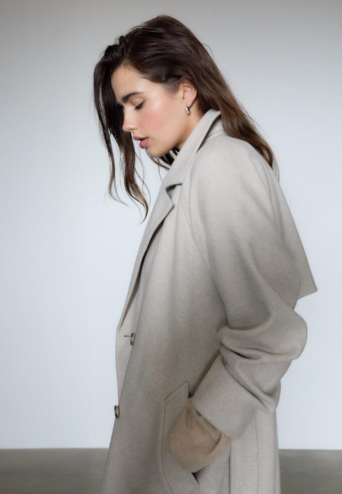 Trenchcoat med Soft Touch-yta Trenchcoat med Soft Touch-yta