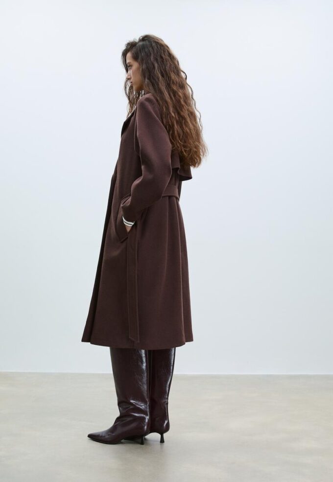 Trenchcoat med Soft Touch-yta Trenchcoat med Soft Touch-yta