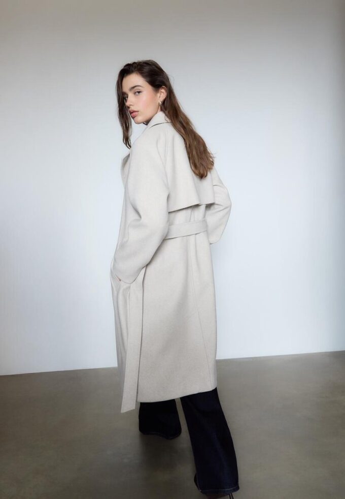 Trenchcoat med Soft Touch-yta Trenchcoat med Soft Touch-yta