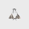 Triangel-bikinitopp i monstrat satin Triangel-bikinitopp i monstrat satin