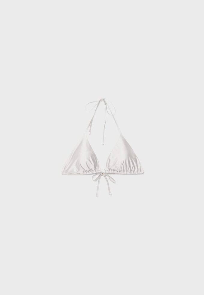 Triangel-bikinitopp i satin