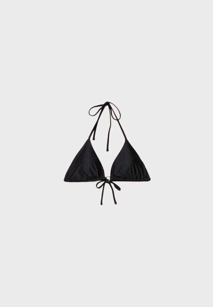 Triangel-bikinitopp i satin