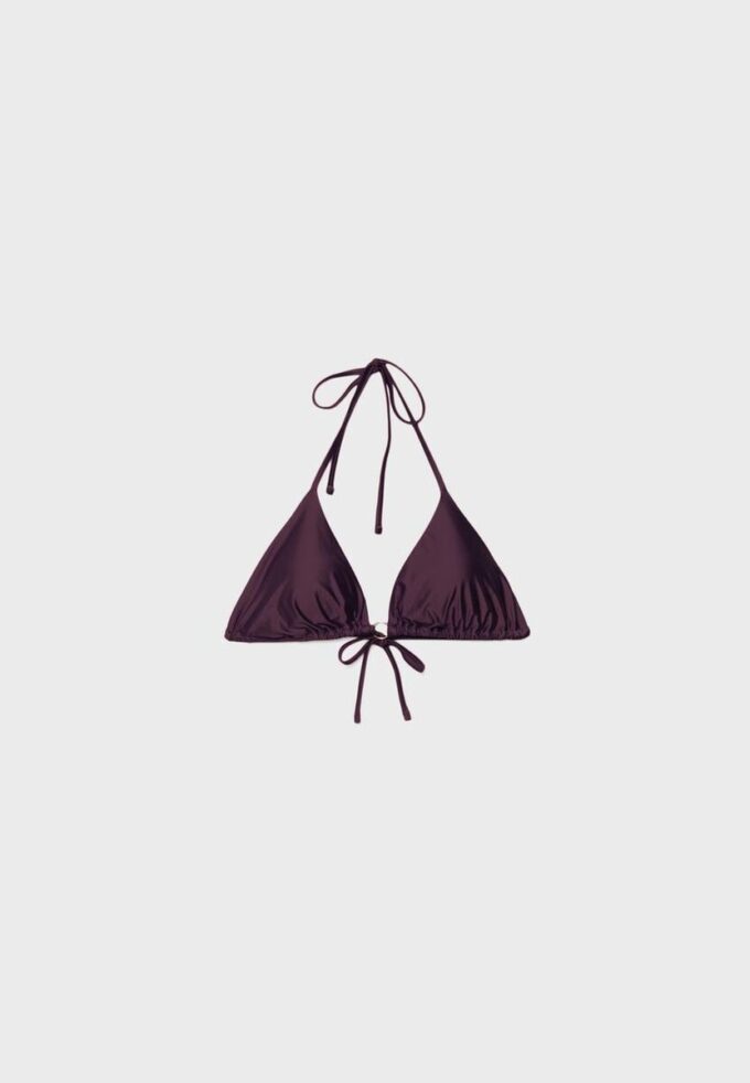 Triangel-bikinitopp i satin Triangel-bikinitopp i satin