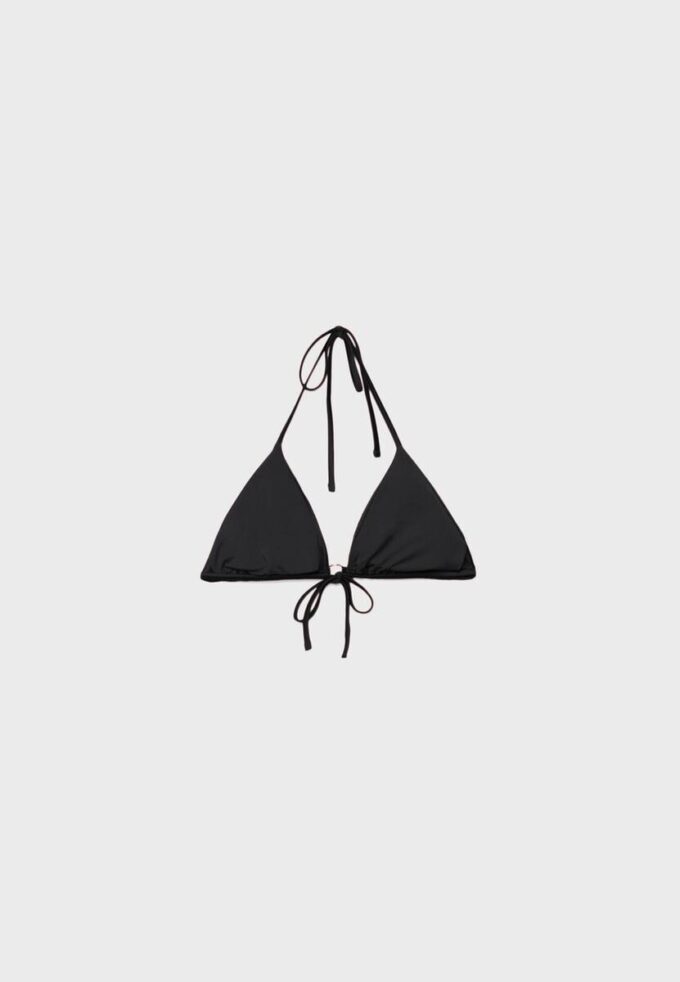 Triangel-bikinitopp i satin