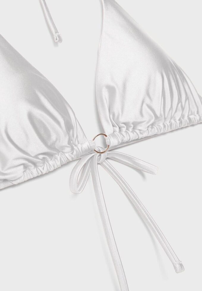 Triangel-bikinitopp i satin