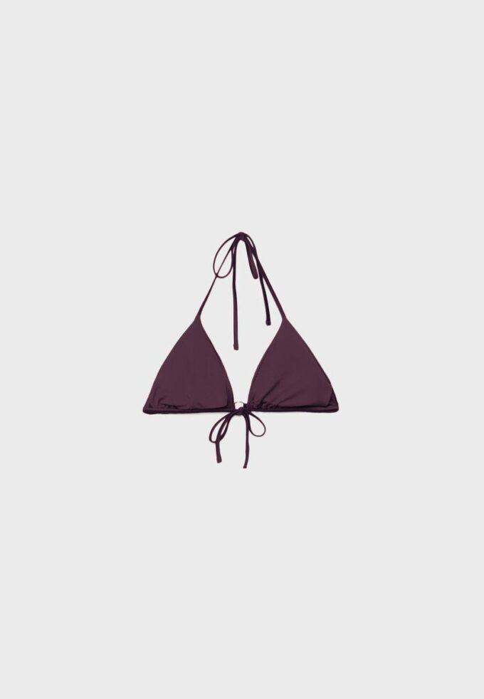 Triangel-bikinitopp i satin Triangel-bikinitopp i satin