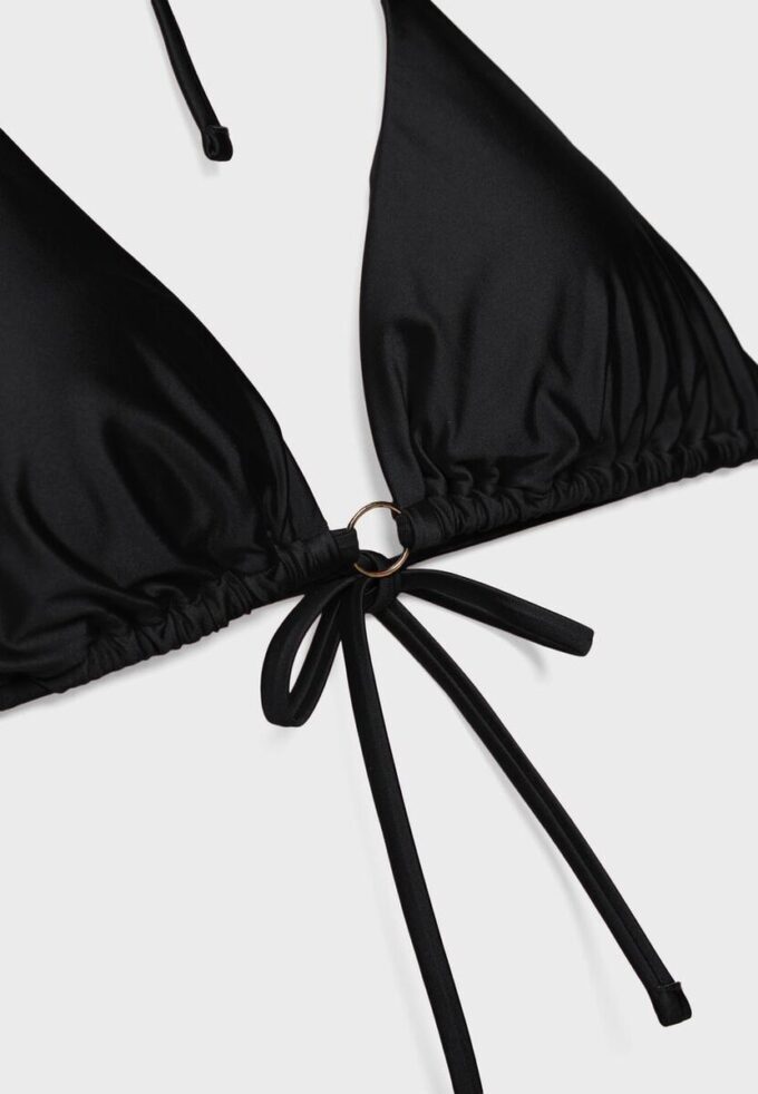 Triangel-bikinitopp i satin