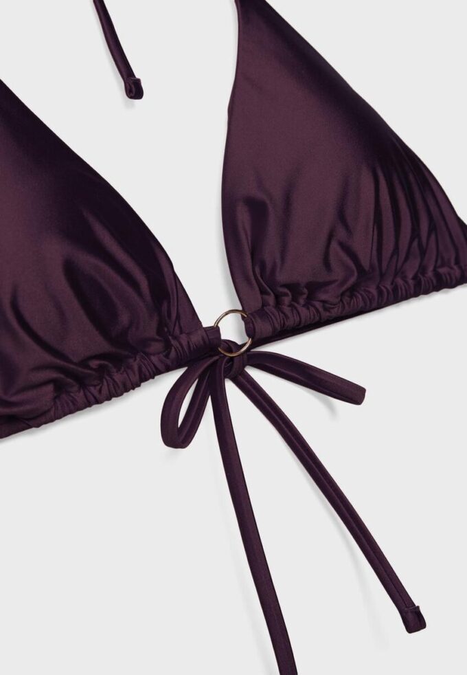 Triangel-bikinitopp i satin Triangel-bikinitopp i satin
