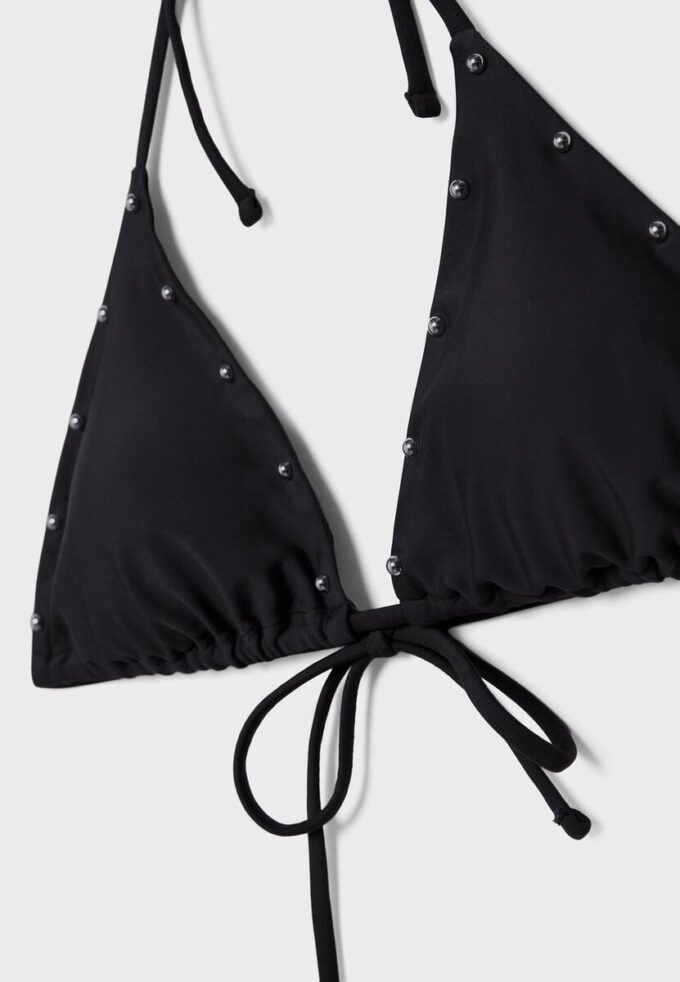 Triangel-bikinitopp med nitar