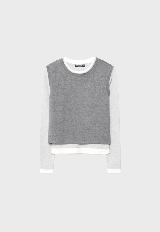 Trippelplagg långärmad T-shirt