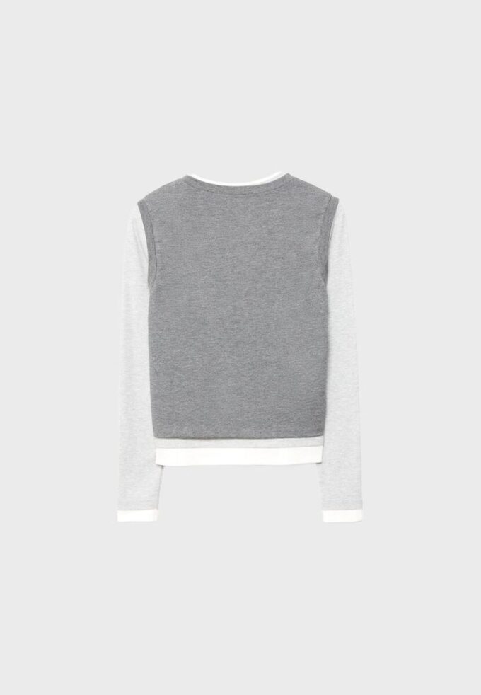 Trippelplagg långärmad T-shirt