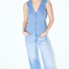 Åtsittande denimtop