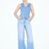 Åtsittande denimtop