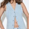 Åtsittande denimtop