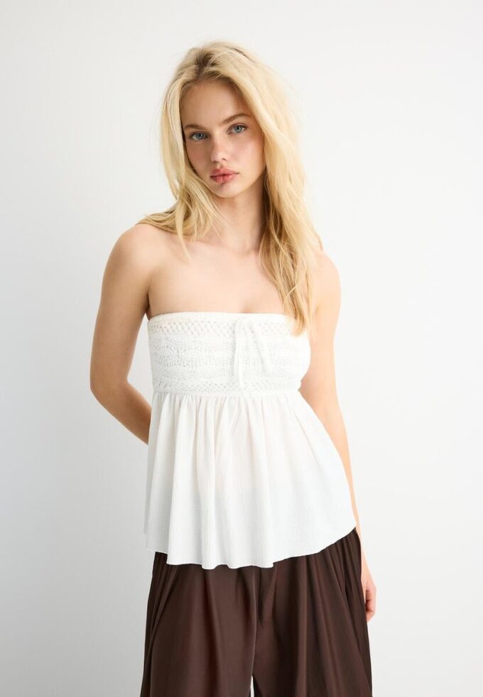 Virkad bandeau-toppar Virkad bandeau-toppar