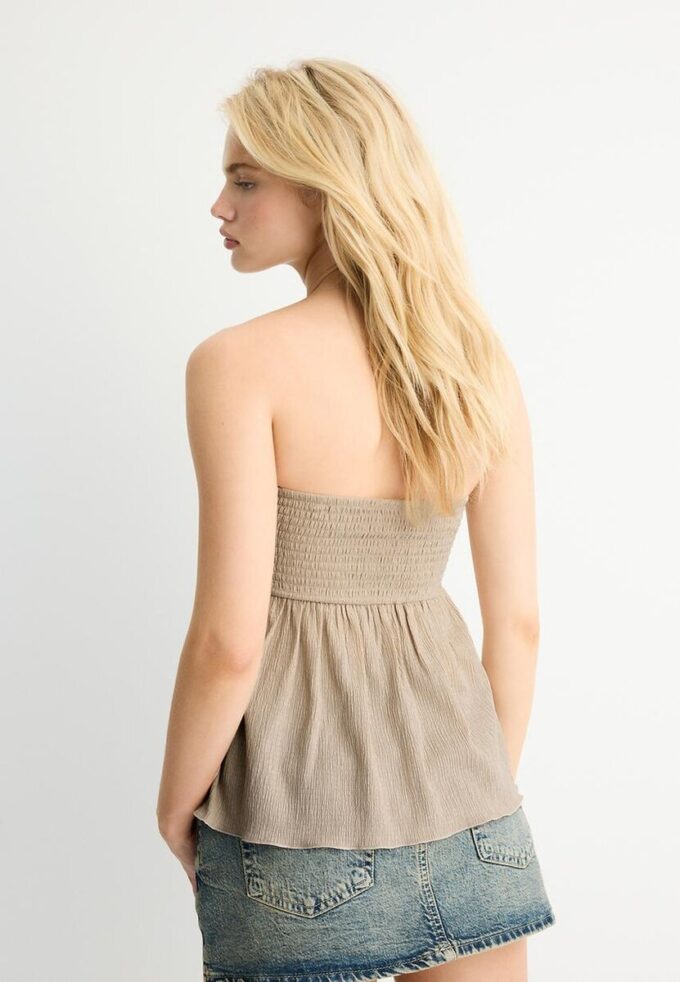 Virkad bandeau-toppar