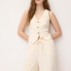 Väst i linne-look
