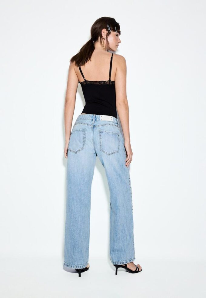 Wide Leg loose jeans with studs Wide Leg loose jeans with studs