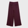 Wide Leg plysch byxor med kantdetaljer