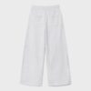 Wide Leg plysch byxor med kantdetaljer