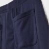 Wide Leg plysch byxor med kantdetaljer
