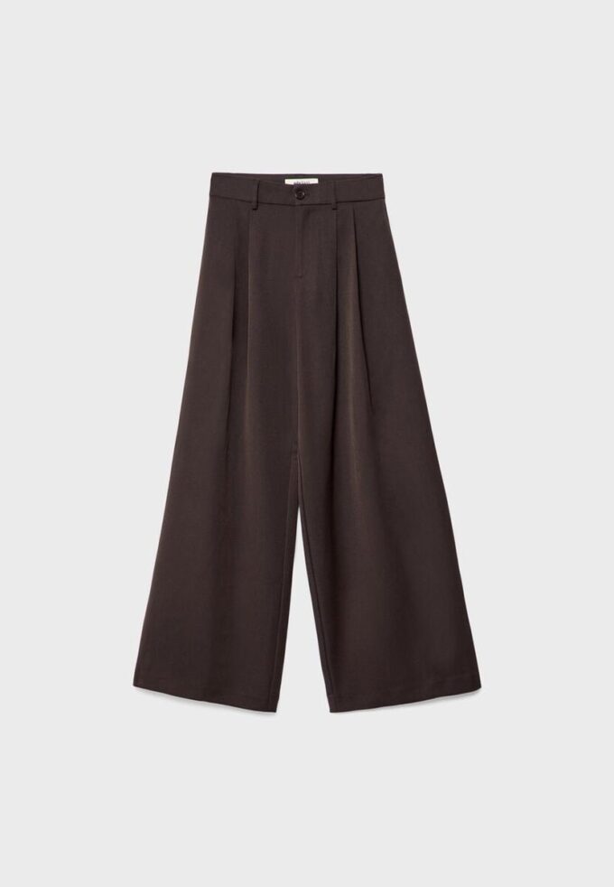 Wide Leg skräddarsydda byxor med insnitt