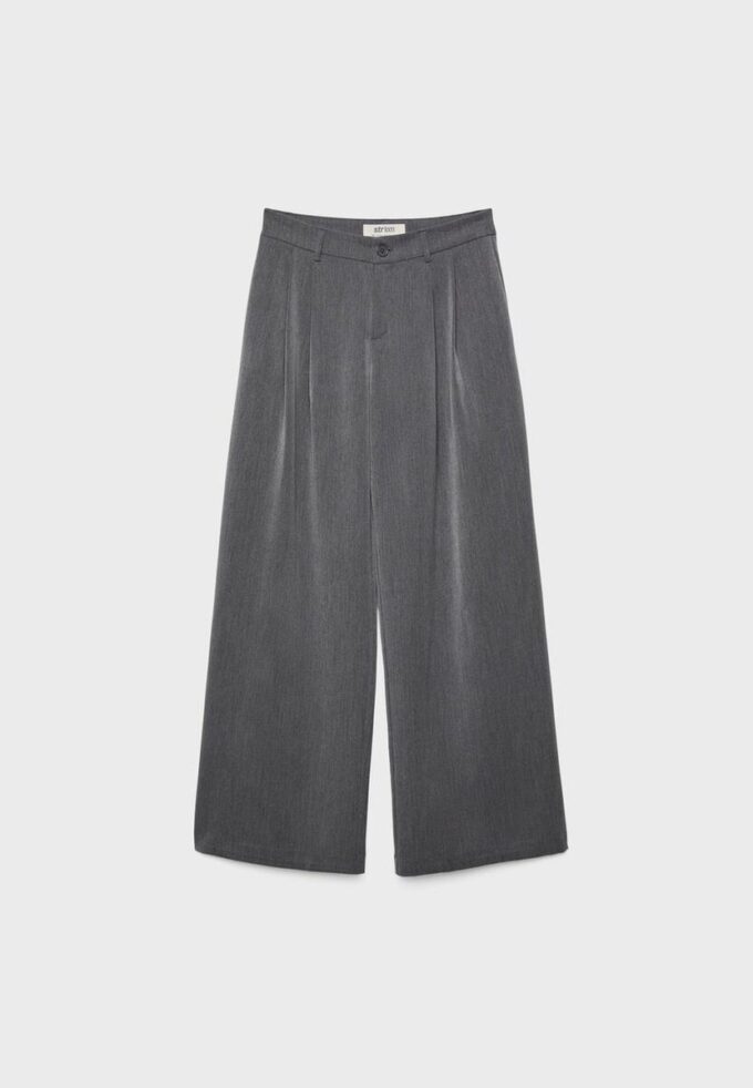 Wide Leg skräddarsydda byxor med insnitt