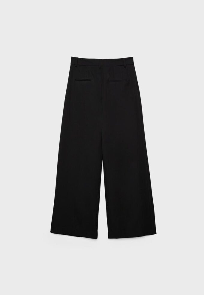Wide Leg skräddarsydda byxor med insnitt