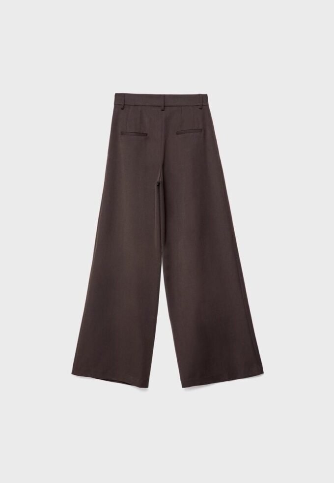 Wide Leg skräddarsydda byxor med insnitt