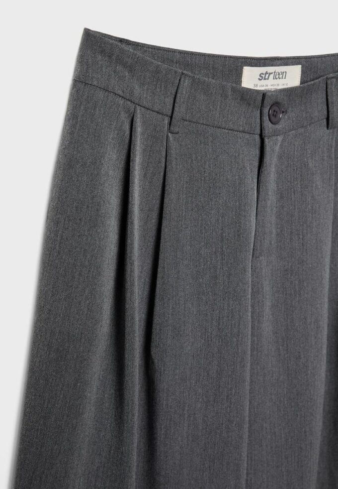 Wide Leg skräddarsydda byxor med insnitt